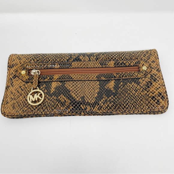 Michael kors genuine leather wallet clutch honey brown - Picture 1 of 6